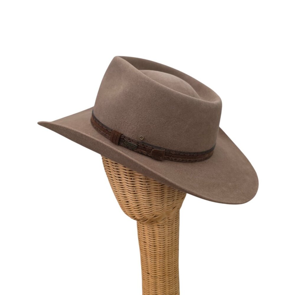 Akubra Snowy River Hat Pure Fur Felt Made in Australia Size 58 Worn Once